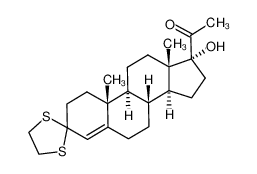 cyclic-3-(1,2-ethanediylmercapto)-17α-hydroxypregn-4-en-20-one 1202062-99-4