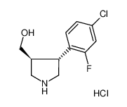 [(3S,4R)-4-(4-Chloro-2-fluorophenyl)pyrrolidin-3-yl]methanol hydrochloride 1217818-45-5