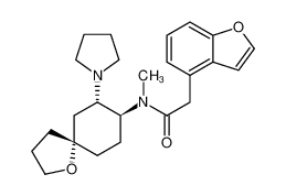 2-(1-benzofuran-4-yl)-N-methyl-N-[(5R,7S,8S)-7-pyrrolidin-1-yl-1-oxaspiro[4.5]decan-8-yl]acetamide 95+%