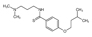 N-[3-(dimethylamino)propyl]-4-(3-methylbutoxy)benzenecarbothioamide 16575-28-3