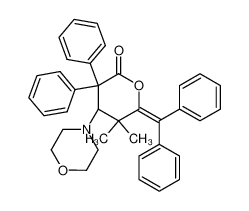 24259-14-1 6-benzhydrylidene-5,5-dimethyl-4-morpholin-4-yl-3,3-diphenyl-tetrahydro-pyran-2-one