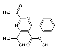 methyl 4-(4-fluorophenyl)-6-isopropyl-2-methylsulfinylpyrimidine-5-carboxylate 904743-95-9