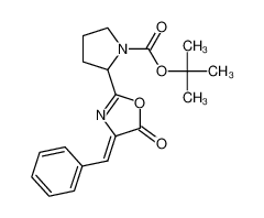 tert-butyl 2-(4-benzylidene-5-oxo-1,3-oxazol-2-yl)pyrrolidine-1-carboxylate 79778-45-3