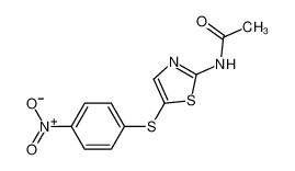 N-[5-(4-nitrophenyl)sulfanyl-1,3-thiazol-2-yl]acetamide 7254-13-9