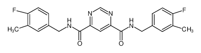 N4,N6-双(4-氟-3-甲基苄基)嘧啶-4,6-二甲酰胺
