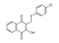 2-(((4-chlorophenyl)thio)methyl)-3-hydroxynaphthalene-1,4-dione 72520-37-7