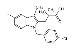 3-[1-[(4-chlorophenyl)methyl]-5-fluoro-3-methylindol-2-yl]-2,2-dimethylpropanoic acid 103253-15-2