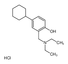 4-cyclohexyl-2-(diethylaminomethyl)phenol,hydrochloride 106609-25-0