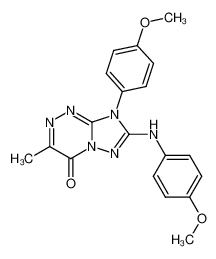 96546-29-1 8-(4-methoxyphenyl)-7-(p-anisidino)-3-methyl<1,2,4>triazolo<5,1-c><1,2,4>triazin-4(8H)-one