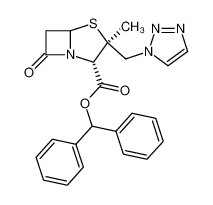 benzhydryl-3-methyl-7-oxo-3-(1H-1,2,3-triazol-1-ylmethyl)-4- thia-1-azabicyclo[3.2.0]heptane-2-carboxylate 122661-93-2