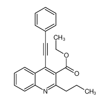 ethyl 4-(2-phenylethynyl)-2-propyl-quinoline-3-carboxylate 1072913-42-8