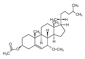 acetic acid-(7α-methoxy-cholesten-(5)-yl-(3β)-ester) 63235-84-7