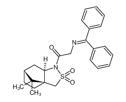1-((3AS,6R,7aR)-8,8-Dimethyl-2,2-dioxidohexahydro-1H-3a,6-methano-benzo[c]isothiazol-1-yl)-2-((diphenylmethylene)amino)ethanone 138566-17-3