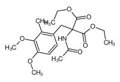 diethyl 2-acetamido-2-[(3,4-dimethoxy-2-methylphenyl)methyl]propanedioate 5456-12-2