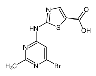 2-(6-bromo-2-methylpyrimidin-4-ylamino)thiazole-5-formic acid 1245157-50-9