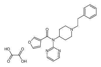 Furan-3-carboxylic acid (1-phenethyl-piperidin-4-yl)-pyrimidin-2-yl-amide; compound with oxalic acid 118142-71-5