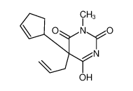 5-cyclopent-2-en-1-yl-1-methyl-5-prop-2-enyl-1,3-diazinane-2,4,6-trione 64810-92-0