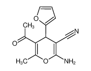 105263-08-9 5-乙酰基-2-氨基-4-(2-呋喃基)-6-甲基-4H-吡喃-3-甲腈