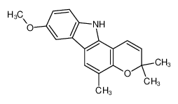 8-methoxy-3,3,5-trimethyl-11H-pyrano[3,2-a]carbazole 21087-98-9