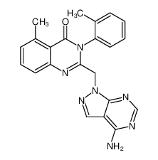 PIK-293; 2-[(4-氨基-1H-吡唑并[3,4-d]嘧啶-1-基)甲基]-5-甲基-3-(2-甲基苯基)-4(3H)-喹唑啉酮