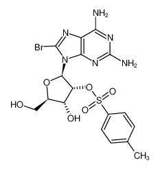 2,6-diamino-8-bromo-9-(2'-O-tosyl-β-D-ribufuranosyl)-purine 81102-46-7