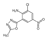 2-chloro-6-(5-methyl-[1,3,4]oxadiazol-2-yl)-4-nitro-aniline 37538-98-0