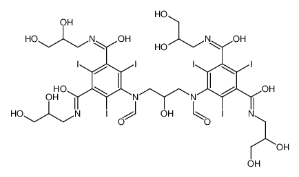 5-[[3-[3,5-bis(2,3-dihydroxypropylcarbamoyl)-N-formyl-2,4,6-triiodoanilino]-2-hydroxypropyl]-formylamino]-1-N,3-N-bis(2,3-dihydroxypropyl)-2,4,6-triiodobenzene-1,3-dicarboxamide 1095110-48-7