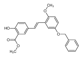 (E)-5-[2-(5-benzyloxy-2-methoxyphenyl)ethenyl]-2-hydroxybenzoic acid methylester 183056-13-5