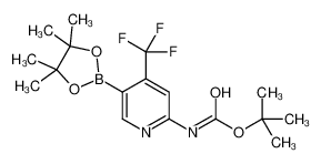 tert-butyl N-[5-(4,4,5,5-tetramethyl-1,3,2-dioxaborolan-2-yl)-4-(trifluoromethyl)pyridin-2-yl]carbamate