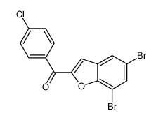 (4-chlorophenyl)-(5,7-dibromo-1-benzofuran-2-yl)methanone 83806-70-6