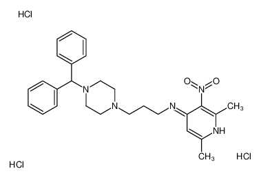 N-[3-(4-benzhydrylpiperazin-1-yl)propyl]-2,6-dimethyl-3-nitropyridin-4-amine,trihydrochloride 110629-29-3