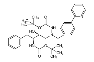 1-[4-(pyridin-2-yl)phenyl]-5(S)-2,5-bis[(tert-butyloxycarbonyl)amino]-4(S)-hydroxy-6-phenyl-2-azahexane 198904-86-8
