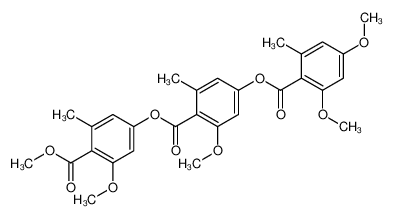 [3-methoxy-4-(3-methoxy-4-methoxycarbonyl-5-methylphenoxy)carbonyl-5-methylphenyl] 2,4-dimethoxy-6-methylbenzoate 19314-74-0