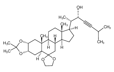 86413-49-2 (2R,3S,22S)-6,6-ethylenedioxy-22-hydroxy-2,3-isopropylidenedioxy-5α-cholest-23-yne