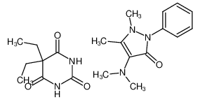 4-dimethylamino-1,5-dimethyl-2-phenyl-1,2-dihydro-pyrazol-3-one, compound with 3,3-diethyl-1H-pyridine-2,4-dione 81944-03-8