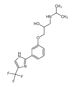 2-[3-(3-isopropylamino-2-hydroxypropoxy)phenyl]-4-trifluoromethylimidazole 60963-46-4