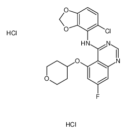 7-氟-5-[[四氢吡喃-4-基]氧基]-4-[[6-氯-2,3-亚甲基二氧基苯基]氨基]喹唑啉二盐酸盐