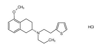 (2S)-5-methoxy-N-propyl-N-(2'-(thien-2-yl)ethyl)tetralin-2-amine hydrochloride 1232344-37-4