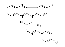 2-(9-chloroindolo[3,2-b]quinoxalin-6-yl)-N-[(E)-1-(4-chlorophenyl)ethylideneamino]acetamide