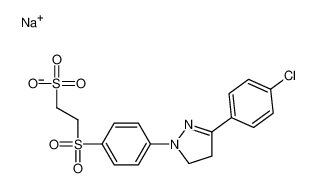 sodium,2-[4-[5-(4-chlorophenyl)-3,4-dihydropyrazol-2-yl]phenyl]sulfonylethanesulfonate 27441-70-9