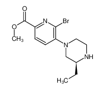 methyl (S)-6-bromo-5-(3-ethylpiperazin-1-yl)picolinate 950848-59-6