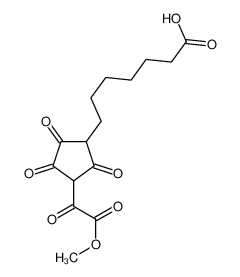 7-[3-(2-methoxy-2-oxoacetyl)-2,4,5-trioxocyclopentyl]heptanoic acid 22935-41-7