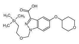 5-(oxan-4-yloxy)-1-(2-trimethylsilylethoxymethyl)indazole-3-carboxylic acid 869782-61-6