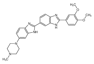 2-(3,4-dimethoxyphenyl)-6-[6-(4-methylpiperazin-1-yl)-1H-benzimidazol-2-yl]-1H-benzimidazole