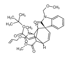 methyl (1S,2S,5R,6S,7S,Z)-7-(((allyloxy)carbonyl)(methyl)amino)-8-(2-(tert-butoxy)-2-oxoethylidene)-1'-(methoxymethyl)-2'-oxospiro[bicyclo[3.2.1]octane-2,3'-indolin]-3-ene-6-carboxylate 321173-02-8
