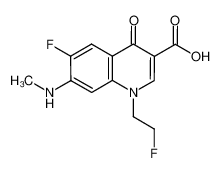 6-fluoro-1-(2-fluoroethyl)-7-(methylamino)-4-oxo-1,4-dihydroquinoline-3-carboxylic acid 1136506-05-2