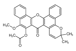14-methoxy-3,3-dimethyl-16-oxo-3,16-dihydrodibenzo[c,h]pyrano[3,2-a]xanthen-15-yl acetate