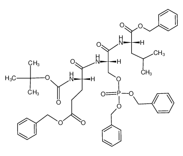 Nα-(t-butoxycarbonyl)-O-(benzyl)glutamyl-O-(dibenzylphosphono)serylleucine benzyl ester