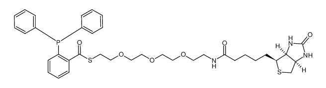 S-(13-oxo-17-((3aS,4S,6aR)-2-oxohexahydro-1H-thieno[3,4-d]imidazol-4-yl)-3,6,9-trioxa-12-azaheptadecyl) 2-(diphenylphosphaneyl)benzothioate