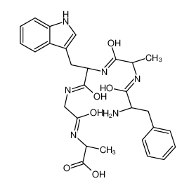 (2R)-2-[[2-[[(2R)-2-[[(2R)-2-[[(2R)-2-amino-3-phenylpropanoyl]amino]propanoyl]amino]-3-(1H-indol-3-yl)propanoyl]amino]acetyl]amino]propanoic acid 644997-33-1